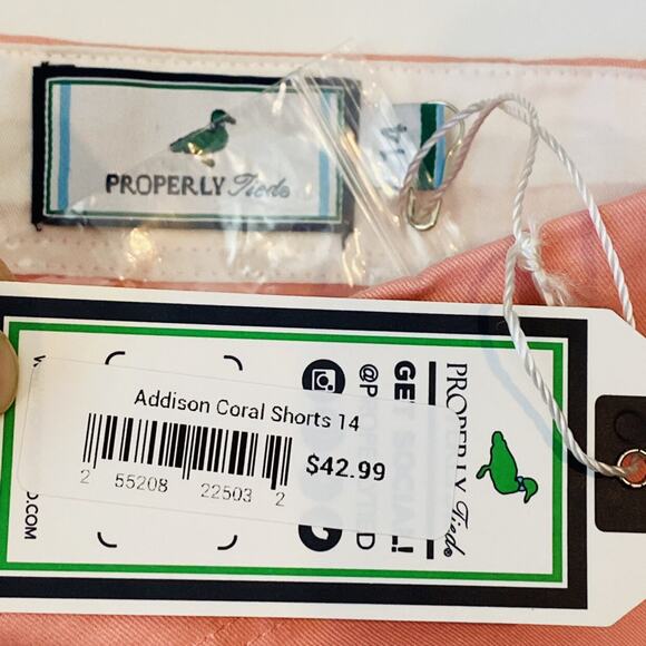 *NEW-Please Read* Properly Tied Size 14 Coral Addison Shorts - Picture 6 of 6